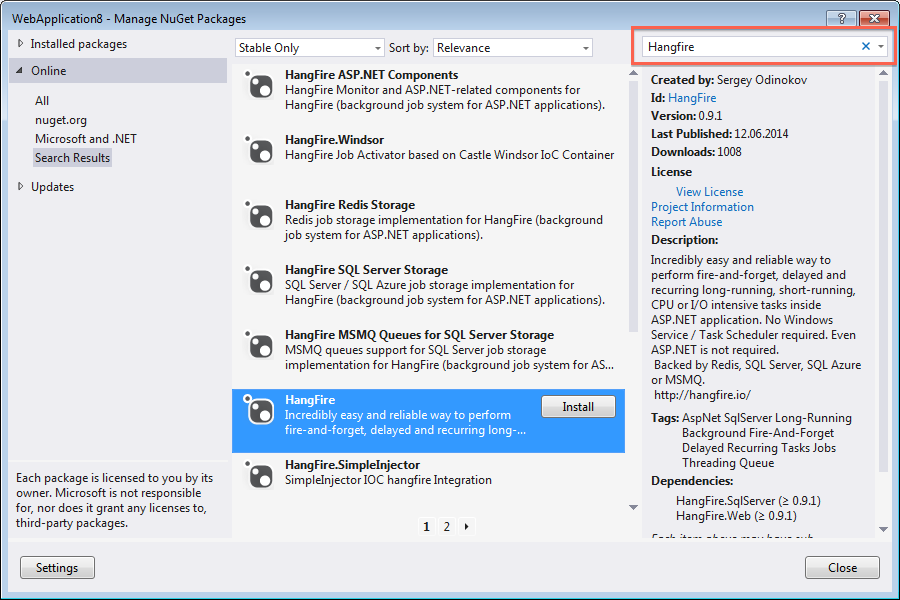 Nuget Package Manager Console Install Missing Packages